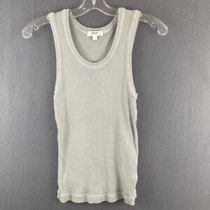 AGOLDE Poppy Scoop Ribbed Tank Top Light Purple Organic Cotton Blend Size Small